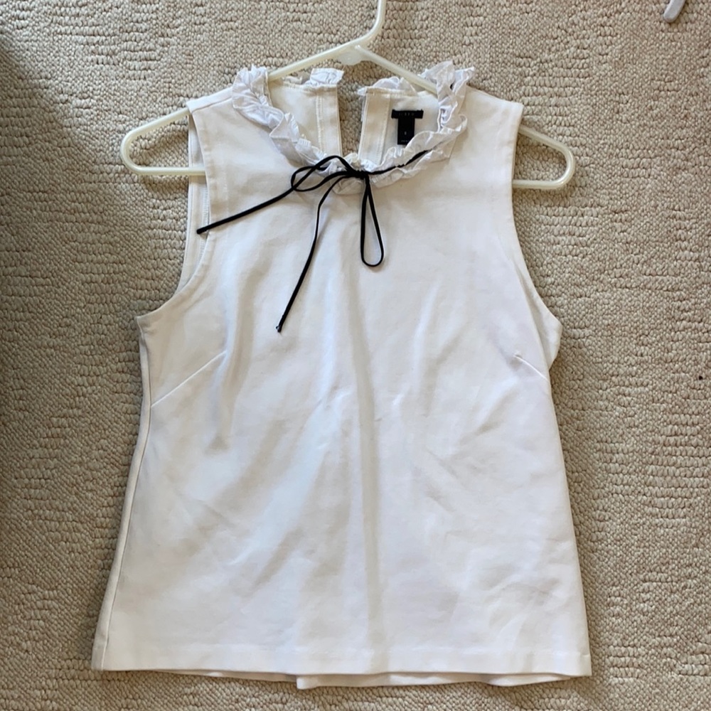 White Ruffle Blouse